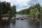 Kelloveneregattalaiset valmiina lähtöön